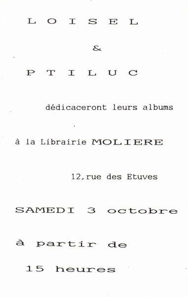 Dedicace Loisel Librairie Molière
