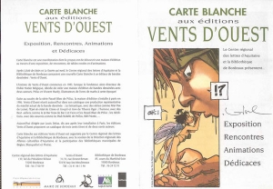 EXPO CARTE BLANCHE AUX EDITIONS VENTS D&#039;OUEST