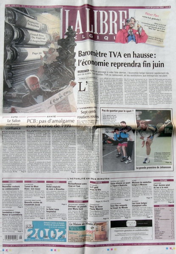 LA LIBRE BELGIQUE DU 28/1/2002