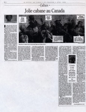 LE DEVOIR 8 ET 9 AVRIL 2006