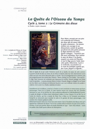 LA QUETE DE L&#039;OISEAU DU TEMPS 6 ( Avant la Quête 2 ) LE GRIMOIRE DES DIEUX