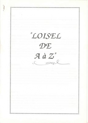 LOISEL DE  A à Z