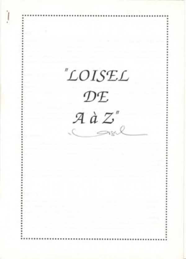 LOISEL DE  A à Z