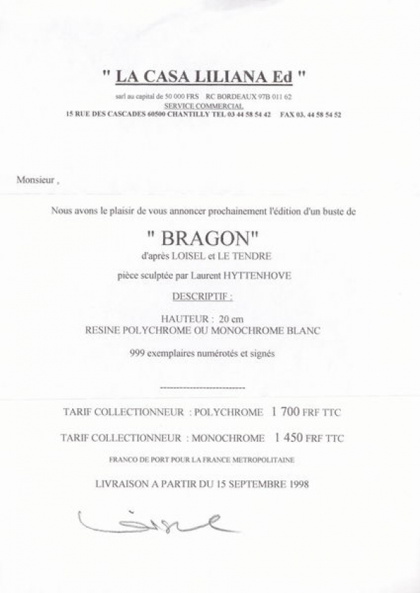 PROMO BUSTE BRAGON